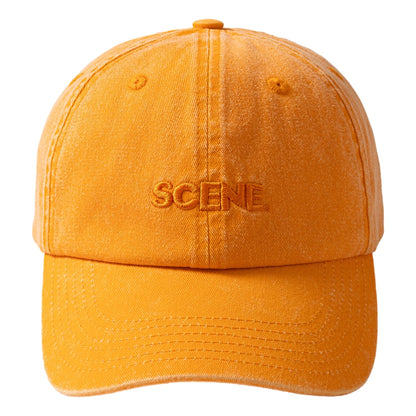 SCENE BY ICE FIRE WASHED LOGO CAP-ORANGE