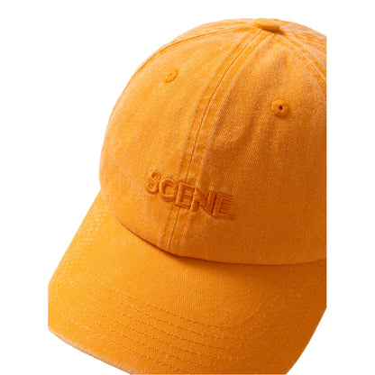 SCENE BY ICE FIRE WASHED LOGO CAP-ORANGE