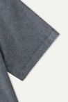 ESPRIT WASHED POCKET EMBROIDERED TEE-DARK GREY