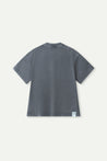 ESPRIT WASHED POCKET EMBROIDERED TEE-DARK GREY