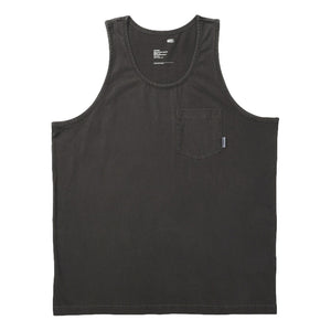 MADNESS WASHED POCKET PRINT TANK-CHARCOAL