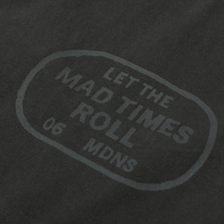 MADNESS WASHED POCKET PRINT TANK-CHARCOAL
