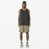 MADNESS WASHED POCKET PRINT TANK-CHARCOAL