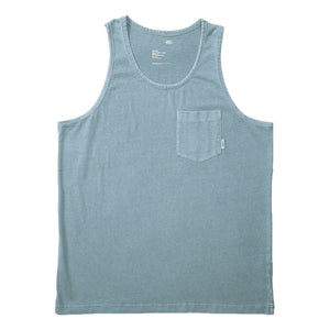 MADNESS WASHED POCKET PRINT TANK-LIGHT BLUE
