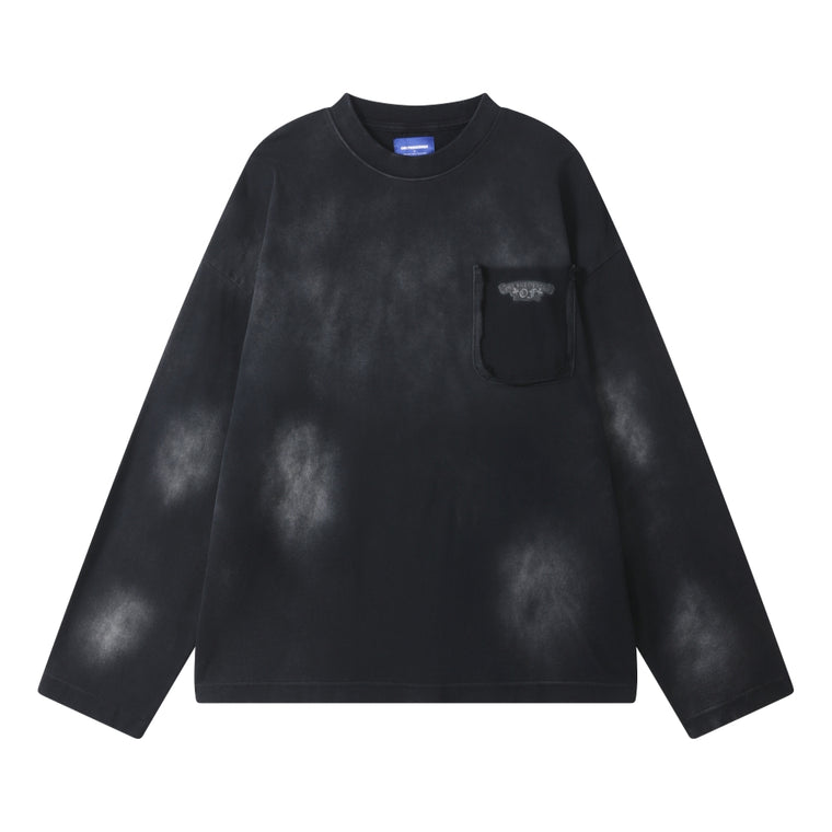 ORI FREDERIQO WASHED PRINT LONG-SLEEVE T-SHIRT-BLACK