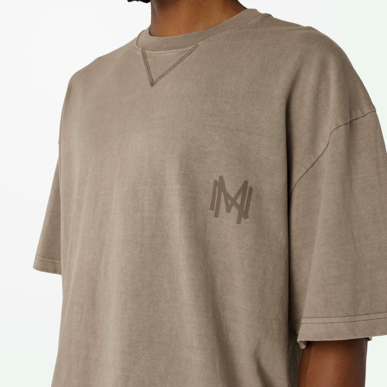 MADNESS WASHED PRINT TEE-BROWN