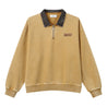ESPRIT WASHED QUARTER-ZIP COLLARED SWEATSHIRT-YELLOW
