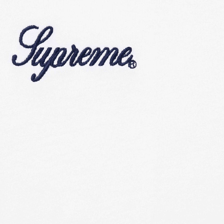 SUPREME WASHED SCRIPT SS TOP-WHITE
