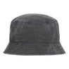 CONSIGNMENT- STUSSY WASHED STOCK BUCKET HAT-CHARCOAL