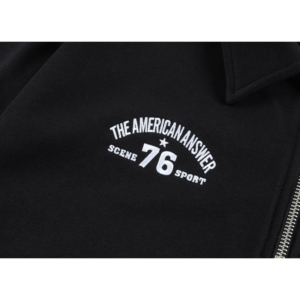 SCENE BY ICE FIRE HALF ZIP SWEATER-BLACK