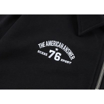 SCENE BY ICE FIRE HALF ZIP SWEATER-BLACK