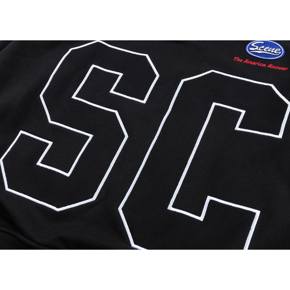SCENE BY ICE FIRE HALF ZIP SWEATER-BLACK