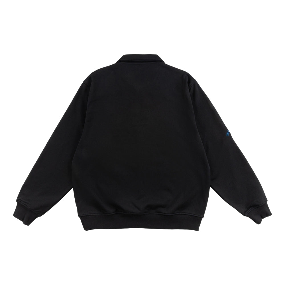 SCENE BY ICE FIRE HALF ZIP SWEATER-BLACK