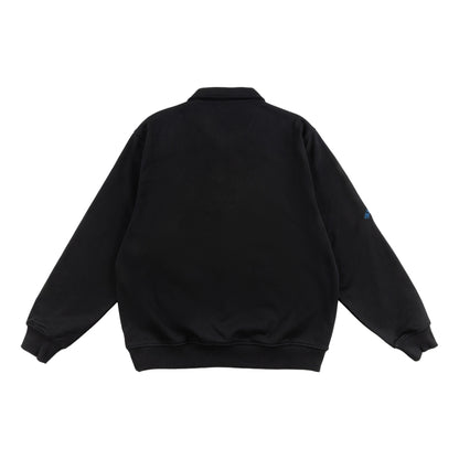 SCENE BY ICE FIRE HALF ZIP SWEATER-BLACK