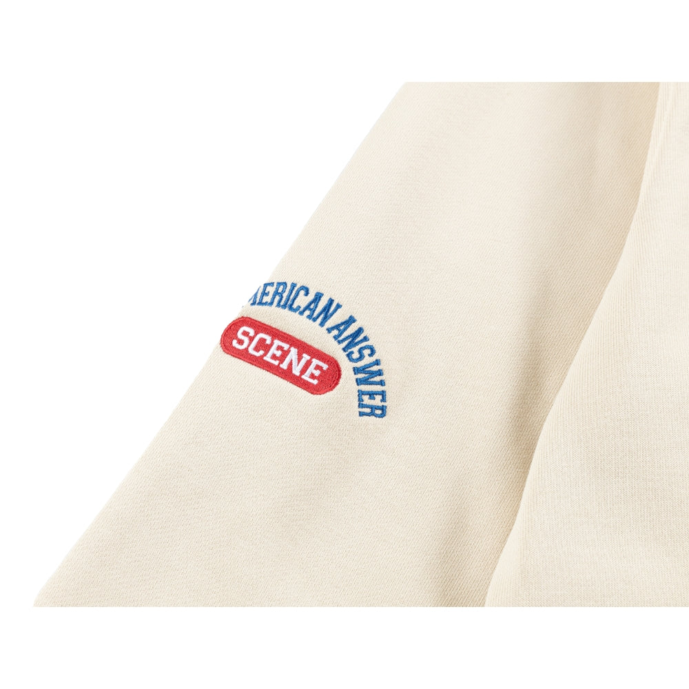 SCENE BY ICE FIRE HALF ZIP SWEATER-WHITE
