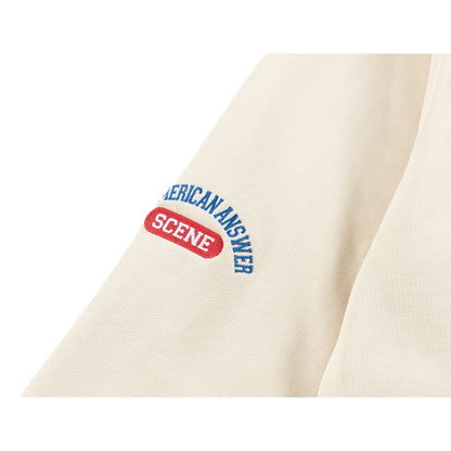 SCENE BY ICE FIRE HALF ZIP SWEATER-WHITE