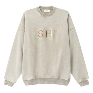 ESPRIT WASH EFFECT CREW NECK SWEATSHIRT-ECRU
