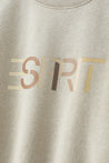 ESPRIT WASH EFFECT CREW NECK SWEATSHIRT-ECRU