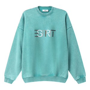 ESPRIT WASH EFFECT CREW NECK SWEATSHIRT-GREEN