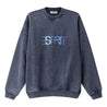 ESPRIT WASH EFFECT CREW NECK SWEATSHIRT-NAVY