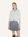 MAISON KITSUNE WOMEN'S BABY FOX MERINO REGULAR CARDIGAN-GREY