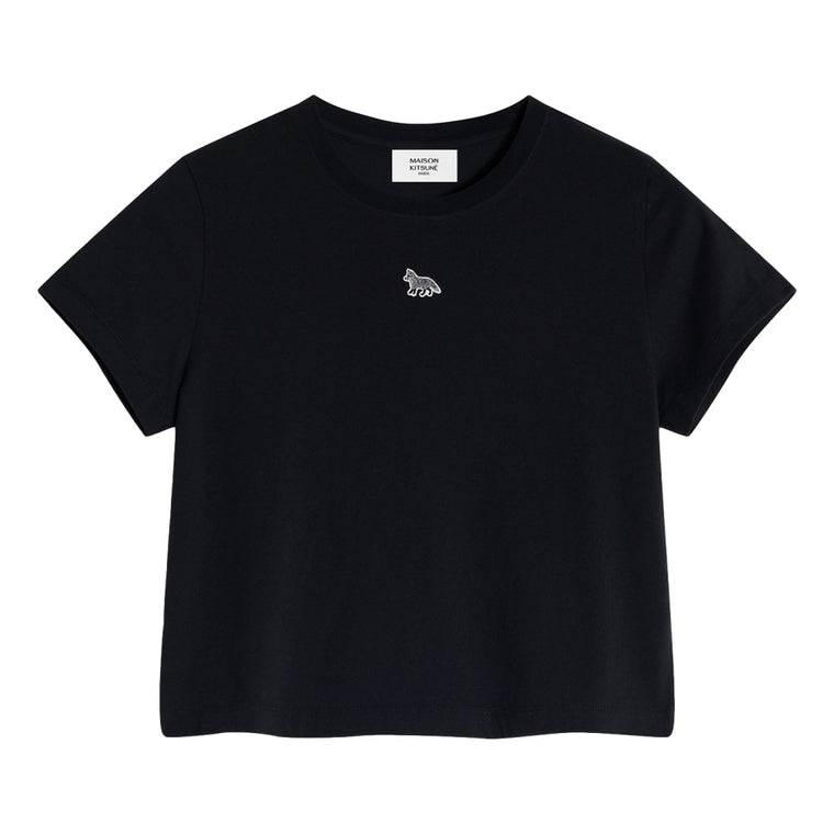 MAISON KITSUNE W BABY FOX PATCH BABY TEE-SHIRT-BLACK