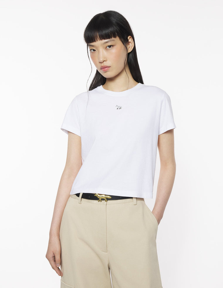 MAISON KITSUNE W BABY FOX PATCH BABY TEE-SHIRT-WHITE