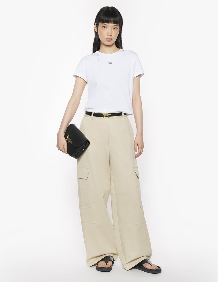 MAISON KITSUNE W BABY FOX PATCH BABY TEE-SHIRT-WHITE