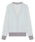 MAISON KITSUNE W BABY FOX PATCH COLOR BLOCK CARDIGAN-PEPPERMINT