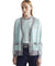 MAISON KITSUNE W BABY FOX PATCH COLOR BLOCK CARDIGAN-PEPPERMINT