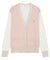 MAISON KITSUNE W BABY FOX PATCH COLOR BLOCK CARDIGAN-ROSE