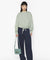 MAISON KITSUNE W BABY FOX PATCH DRAWSTRING COMFORT SWEATSHIRT-GREEN