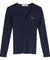 MAISON KITSUNE W BABY FOX PATCH FINE RIBBED CARDIGAN-NAVY