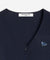 MAISON KITSUNE W BABY FOX PATCH FINE RIBBED CARDIGAN-NAVY