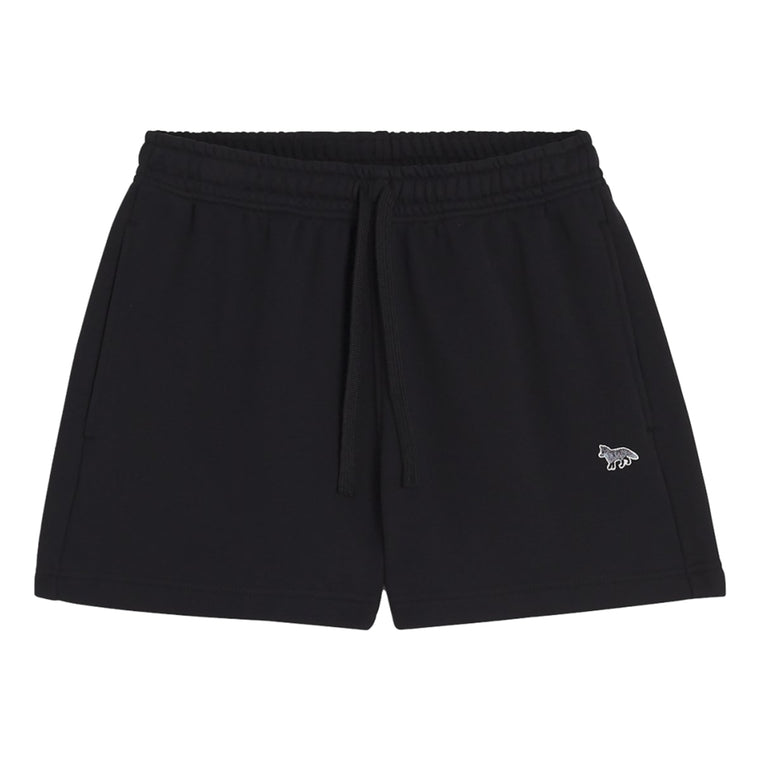 MAISON KITSUNE W BABY FOX PATCH REGULAR JOG SHORTS-BLACK