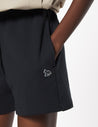 MAISON KITSUNE W BABY FOX PATCH REGULAR JOG SHORTS-BLACK