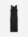 MAISON KITSUNE W BABY FOX RIBBED TANK DRESS-BLACK