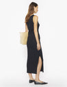 MAISON KITSUNE W BABY FOX RIBBED TANK DRESS-BLACK