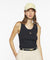 MAISON KITSUNE W BABY FOX RIBBED TANK TOP-BLACK