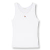 MAISON KITSUNE W BABY FOX RIBBED TANK TOP-WHITE