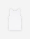 MAISON KITSUNE W BABY FOX RIBBED TANK TOP-WHITE