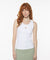 MAISON KITSUNE W BABY FOX RIBBED TANK TOP-WHITE