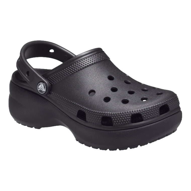 CROCS WOMEN'S CLASSIC PLATFORM CLOG-BLACK