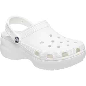 CROCS WOMEN'S CLASSIC PLATFORM CLOG-WHITE