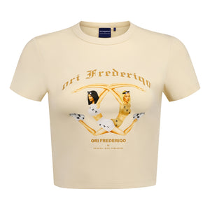 ORI FREDERIQO W CROP TOP-BEIGE