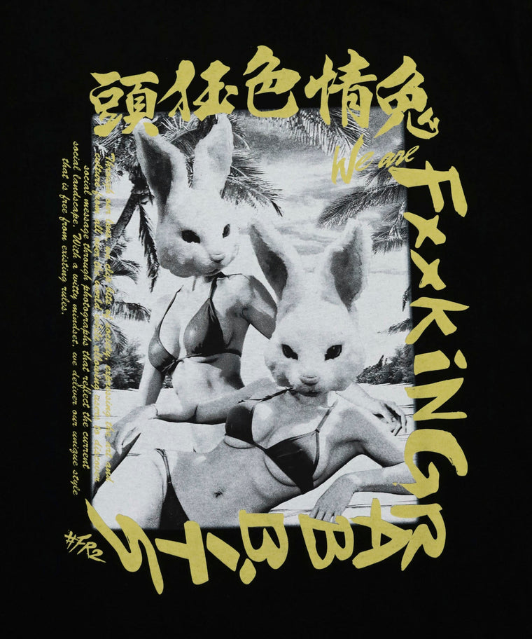 #FR2 WE ARE FXXKING RABBITS T-SHIRT-BLACK