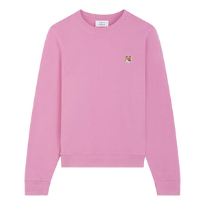 MAISON KITSUNE W FOX HEAD PATCH REGULAR SWEATSHIRT-PINK
