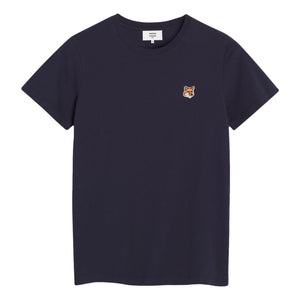 MAISON KITSUNE W FOX HEAD PATCH REGULAR TEE-SHIRT-INK BLUE