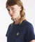 MAISON KITSUNE W FOX HEAD PATCH REGULAR TEE-SHIRT-INK BLUE