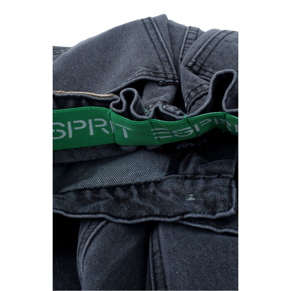 ESPRIT WIDE-LEG DENIM SHORTS（UNISEX）-DENIM BLACK